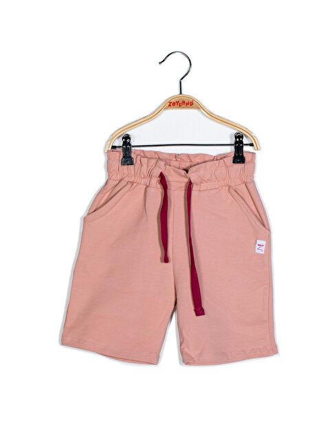ZEYLAND Kız Çocuk Beli Lastikli Cepli Kısa Şort - S000315628-7152