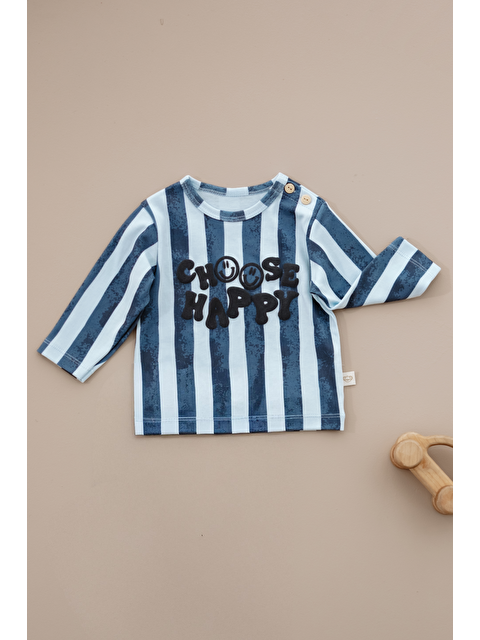 Oh La La Koala For Little Ones Choose Happy Baskılı Düğme Detaylı Bebek Üst