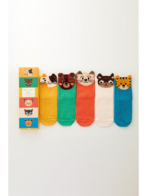 Katia And Bony Bebek 5'li Sevimli Hayvan Desenli Kutulu Soket Çorap - S000203363-23173