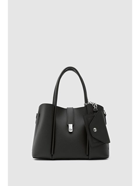 Shulebags Guide Kartlık Charmlı El Ve Omuz Çantası Siyah