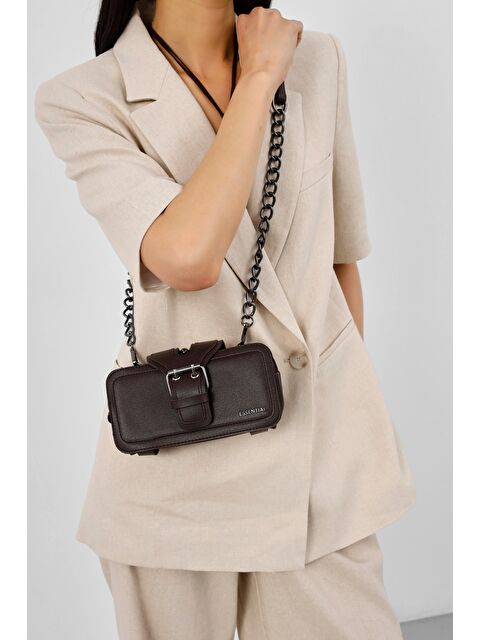 Shulebags Movo Çok Gözlü Çapraz Çanta Kahve