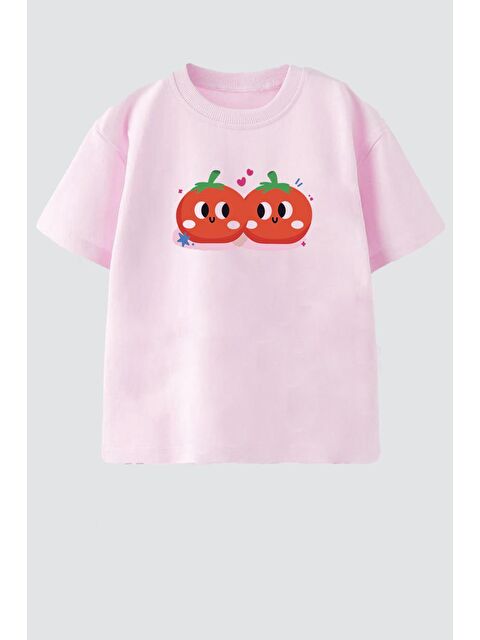 Monila Kız Çocuk Baskılı Pamuklu Bisiklet Yaka T-Shirt - S000514651-20024