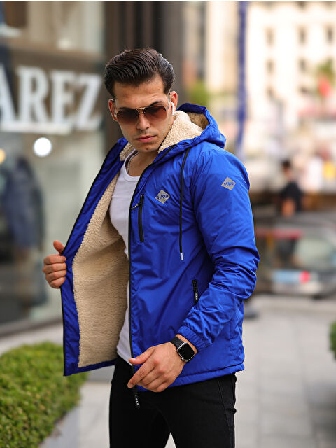 Comstar Erkek Içi Kürklü Suya Dayanıklı Kapüşonlu Cepli Yağmurluk - S000177918-23710