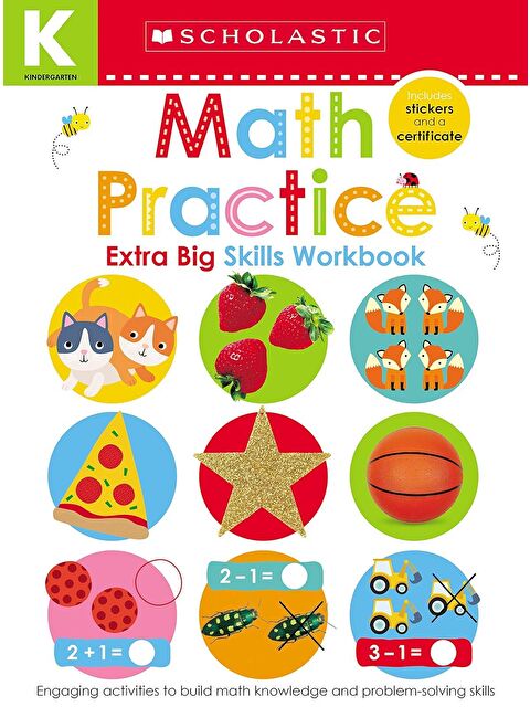 Scholastic Kindergarten Workbook: Math Practice Extra Big Skills Workbook - S000455868-23173