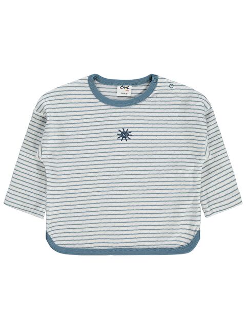 Civil Baby Çizgili 3-18 Ay Sweatshirt - Ekru