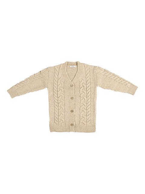 Panço Kız Çocuk Düğmeli Triko Hırka - S000253385-19928