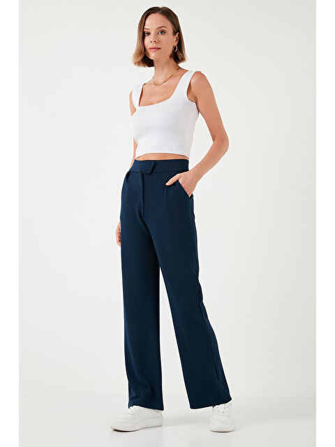 Lela Regular Fit Yüksek Bel Bol Paça Kadın Pantolon 5861279 - S000265296-21164