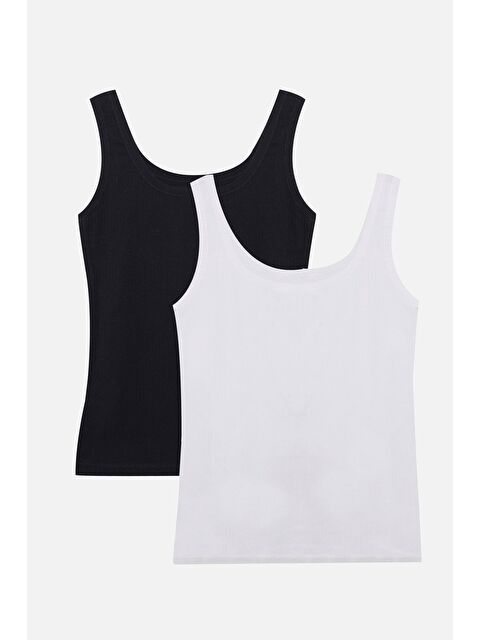 Koza İç Giyim Kadın 2'li Kalın Askılı Fitilli Atlet - S000251230-37424