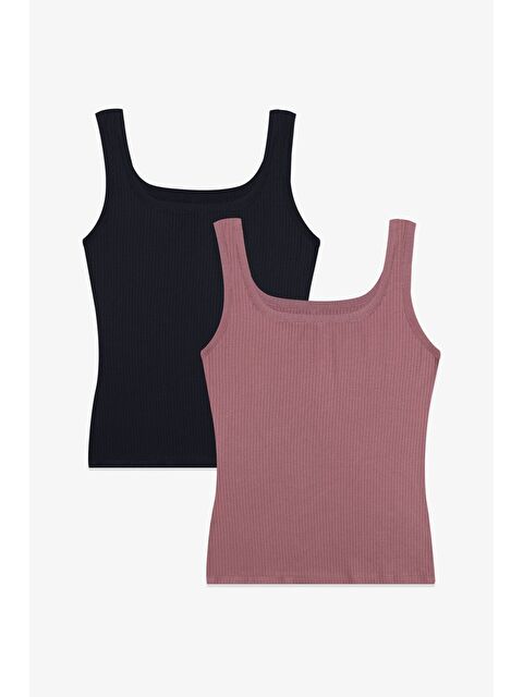 Koza İç Giyim 2'li Kalın Askılı Fitilli Atlet - S000251230-37433