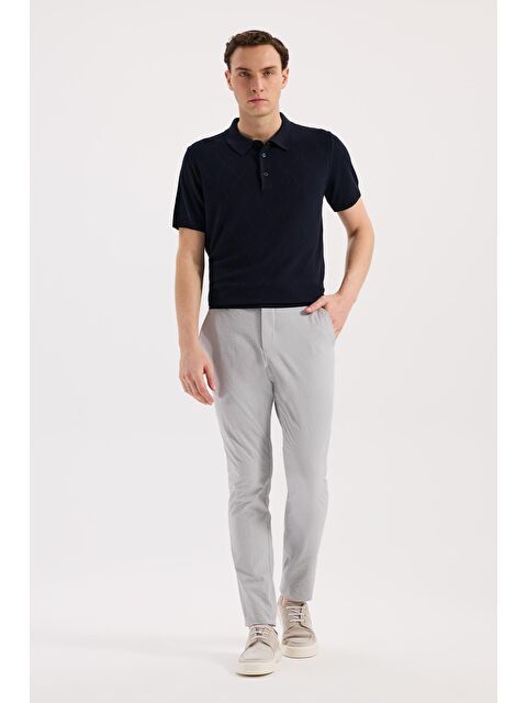 JAKAMEN Gri Comfort Fit Yan Cep Pantolon