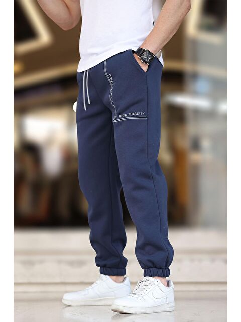 Madmext Lacivert Erkek Paçası Lastikli Baskılı Eşofman Altı 6549 - S000267565-21164