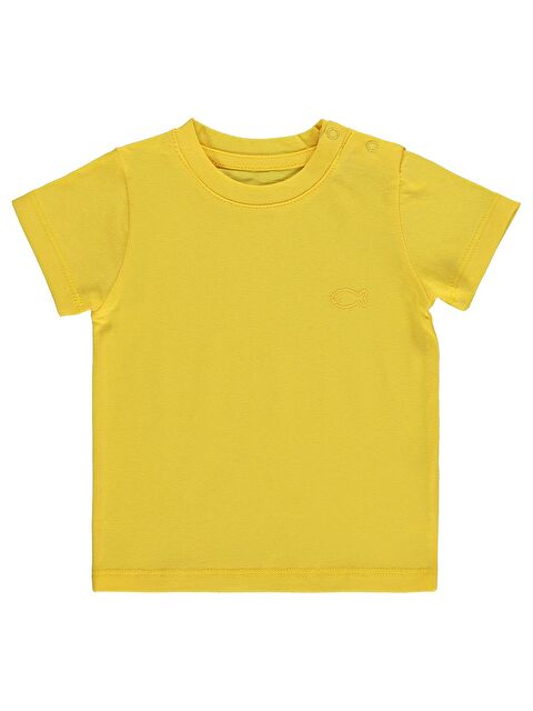 Civil Baby Balık Nakışlı 6-18 Ay Tişört - Sarı