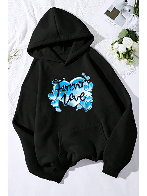 uyguntarz Forever Love Baskılı Unisex Oversize Sweatshirt - S000265594-19351