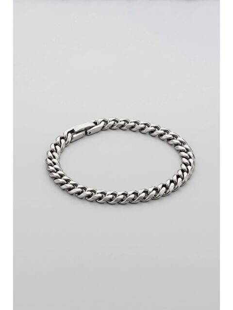 Abluka Online Erkek Gurmet Zincir Çelik Bileklik Gümüş