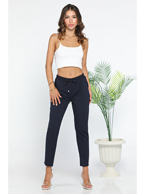 Gülseli Bel Lastikli Rahat Kumaş Pantolon - S000299859-21164