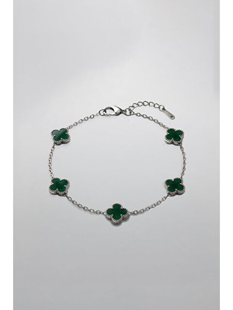 Abluka Online Erkek Çelik Yonca Bileklik Yeşil