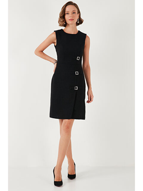 Lela Regular Fit Yırtmaçlı Mini Tüvit Kalem Kadın Elbise 611EL594 - S000265278-19351