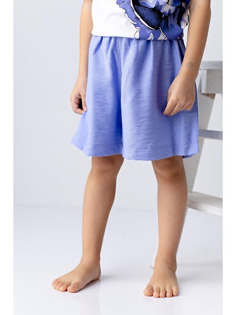 ZEYLAND Kız Çocuk Kemeri Fırfır Detaylı Dokuma Şort - S000315633-17234