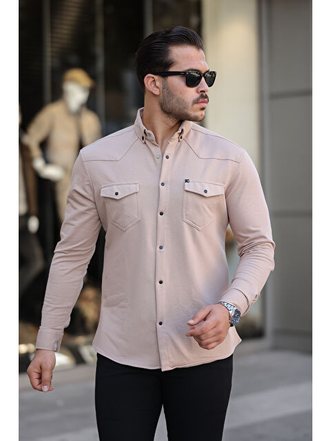 Comstar Çıtçıtlı Çift Cep Kışlık Gömlek - S000269658-26429