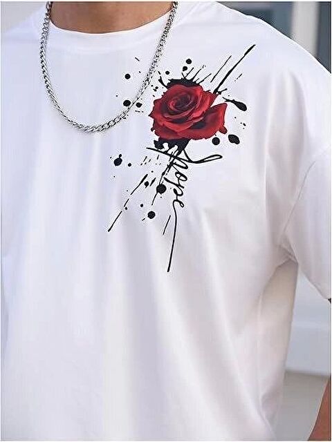 Jane's Erkek Bisiklet Yaka Kısa Kol Baskılı Tişört