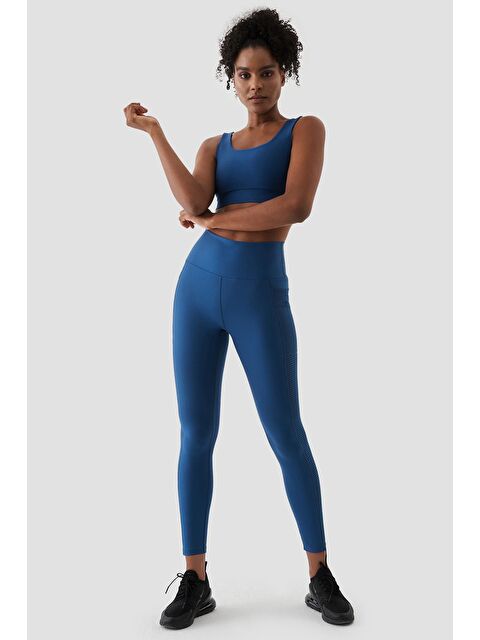 Superstacy Wawel File Cep Detaylı Petrol Spor Tayt - S000221492-20019