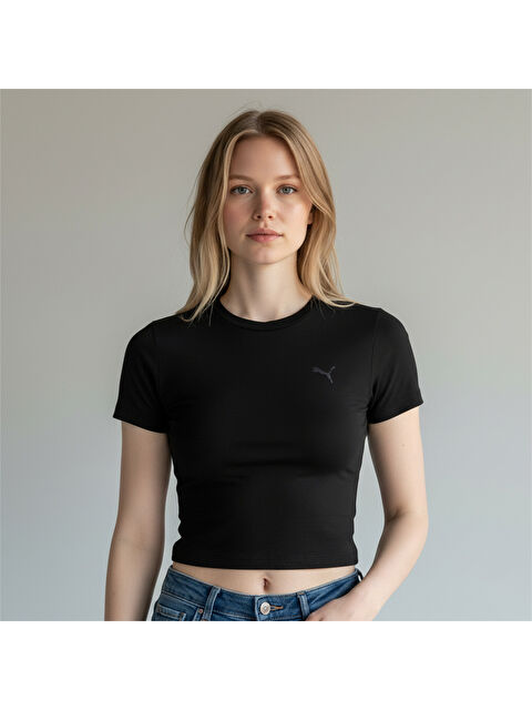 Puma Strong Cross Back Kadın Siyah Tişört - S000513610-19351