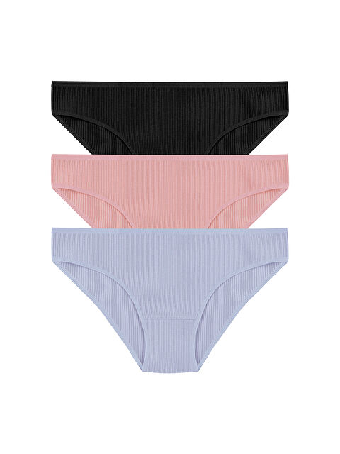 Koza İç Giyim Kadın 3'lü Ajur  Slip - S000443481-37375