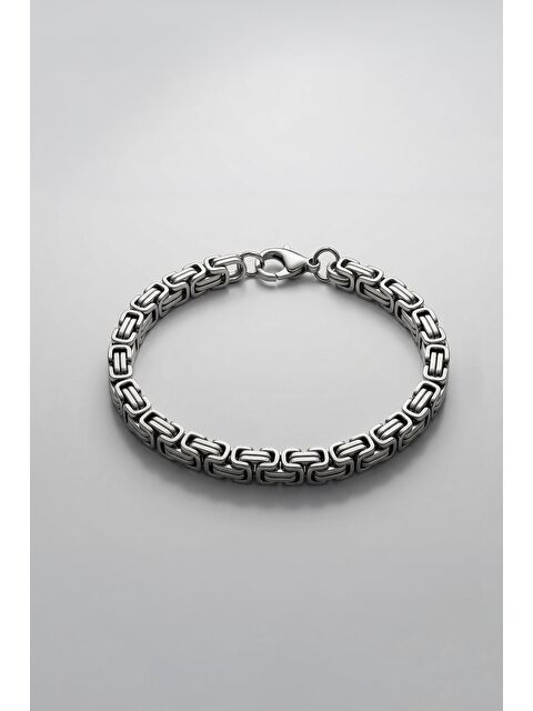 Abluka Online Erkek Şerit Çelik  Bileklik Gümüş