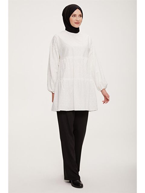ARMİNE Katlı Brode Tunik 23Y4856 - S000128563-19965