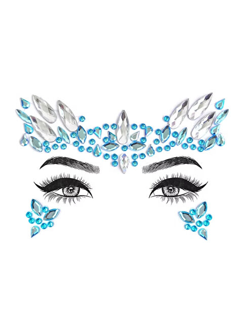 Le Mabelle Mavi Tonları Elmas Model Kız Çocuk Yüz Sticker - S000513611-17234