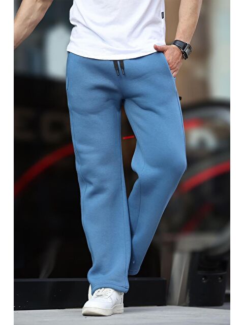 Madmext İndigo Geniş Kesim Düz Paça Eşofman Altı 6550 - S000267575-23093