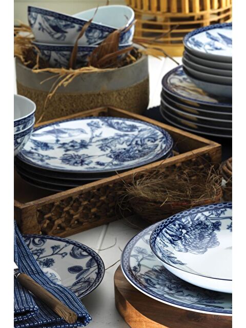 Kütahya Porselen Bleu Blanc 24 Parça 6 Kişilik Yemek Takımı 939016 ZG24Y2420939016 - S000492242-5273