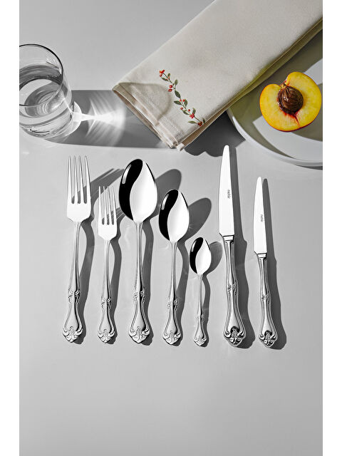 Nehir Lalezar Saten 12 Kişilik 84 Parça Deri Kutulu Çatal Kaşık Bıçak Takımı - S000492255-18105