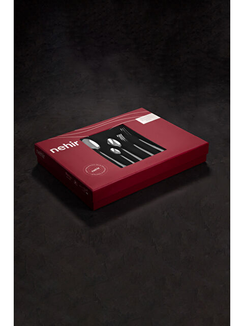 Nehir Maksi Sade 12 Kişilik 84 Parça Kutulu Çatal Kaşık Bıçak Takımı - S000492252-18105