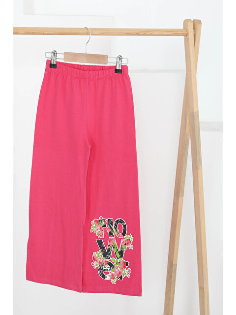 Tofisa Kız Çocuk Fusya Baskılı Pijama Alt - 27385 - S000426037-18686