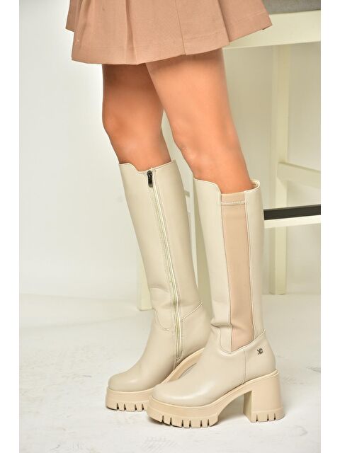 Fox Shoes T9733900 Bej Kadın Çizme - S000286229-19928