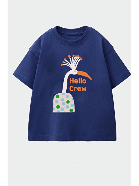 Monila Kız Çocuk Pamuklu Bisiklet Yaka Baskılı T-Shirt - S000514664-21164