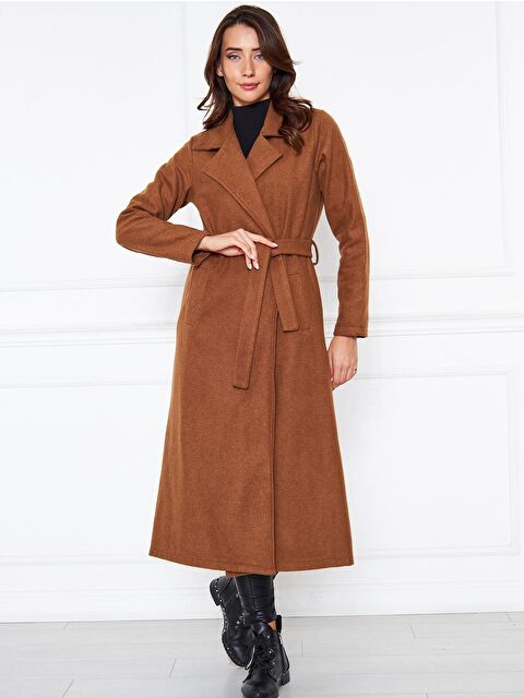 Comstar Kadın Kaşe Astarsız Kuşaklı Kaban - S000210846-18657