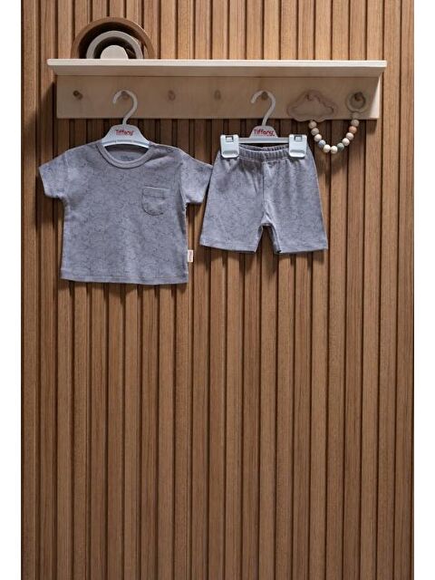 Tiffany Elephant Jakarlı Theme Şortlu Takım 0-3/18-24 Ay - S000512967-20600