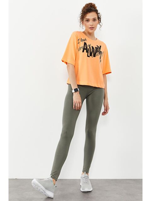 Tommylife Çağla Yüksek Bel Toparlayıcı Slim Fit Dar Paça Kadın Tayt - 94011 - S000032216-19416