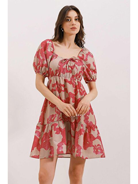 Bigdart 2351 Kloş Poplin Elbise - D. Fuşya - S000089476-37269