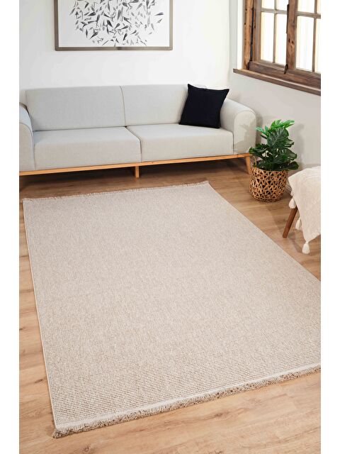 Konfor Halı Loopy 5551 Bej Yumuşak Dokulu Bukle Modern Salon Mutfak Koridor Halısı Makine Halısı-80x300 - S000342836-19928