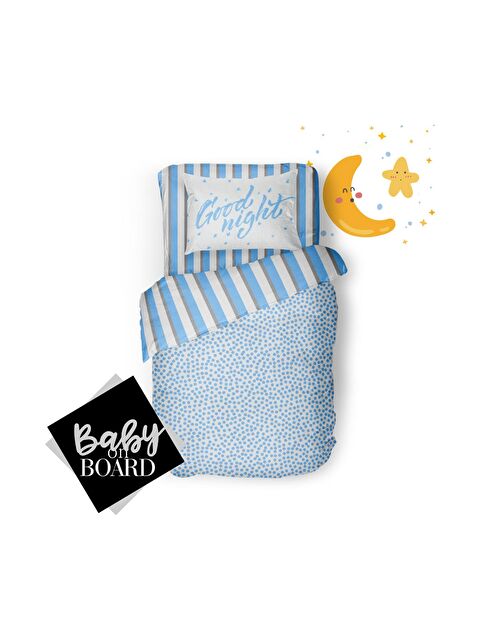 Helen George Bebek Good Night Nevresim Takımı 100x150 Koyu Mavi - S000228275-17234
