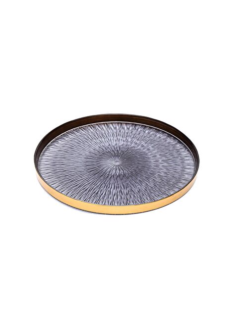 Missi Dekoratif Siyah Cam Sunumluk Tepsi/tabak - S000297629-29666