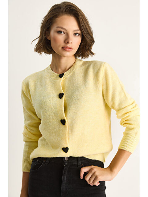 SHADE Kadın Kalp Düğmeli Triko Hırka - S000350290-20072