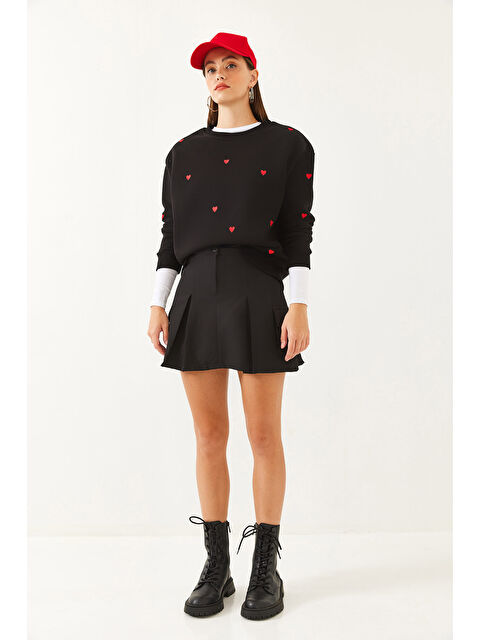 SHADE Kadın Kalp Nakışlı Sweatshirt - S000291019-19351