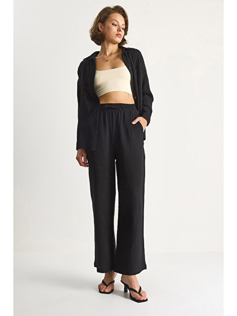 SHADE Kadın Müslin Palazzo Pantolon - S000443507-19351