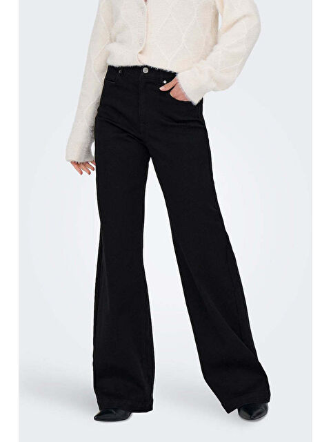 Only Onlmadison Pamuklu Wide Leg Yüksek Bel Geniş Paça Jeans 15358210 - S000484722-19351