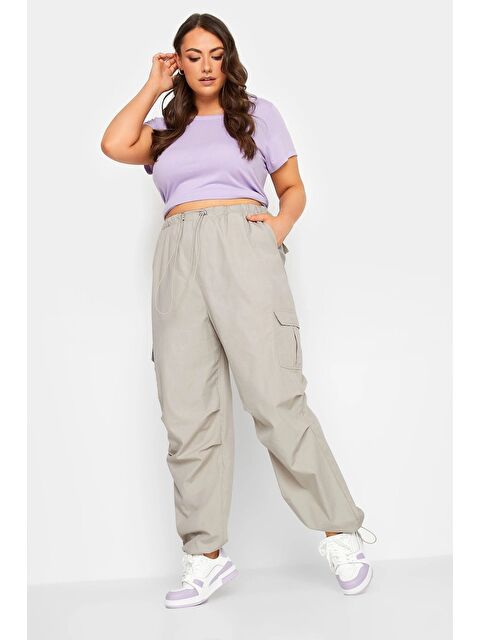 Stil Diva Büyük Beden Paçası Lastikli Cep Detaylı Kargo Pantolon 302035 - S000484725-19928