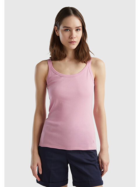 United Colors Of Benetton Kadın Açık Pembe  100 Pamuk Basic Atlet - S000308692-20020